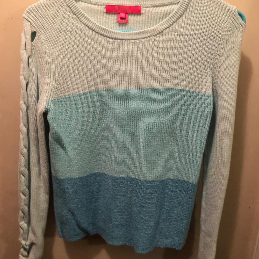 Lilly Pulitzer Caren Sweater Blue Ombré Small